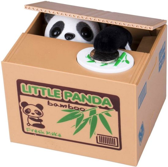 Stelende panda spaarpot