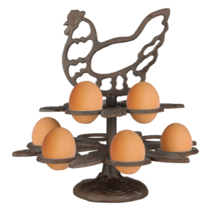 Gietijzeren eierrek kip (10 eieren)